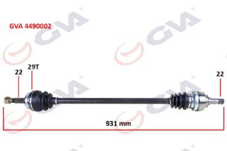 KOMPLE AKS SAĞ ASTRA F-VECTRA A 1.4İ-1.6 16V 92-98 ABS LI 29 DİŞ 931MM resmi