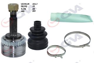 AKS KAFASI DIŞ ÖN CORSA B 1.2İ 16V 93-00 ABSLİ 569MM 29DİŞ 22X28X52 155MM resmi