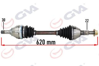 KOMPLE AKS SOL OPEL VECTRA C 1.6-1.8 02-08 620MM resmi