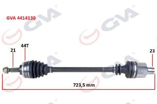 KOMPLE AKS SAĞ CLİO II 1.5DCI 98-05 ABSLİ 44DİŞ 728MM YAYLI resmi