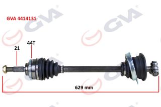 KOMPLE AKS SOL CLİO II 1.5DCI 98-05 ABSLİ 44DİŞ 629MM YAYLI resmi