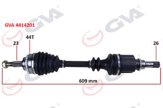 KOMPLE AKS SOL CLİO SYMBOL THALIA 1.5 DCİ 08- ABSLİ 44DİŞ 609MM resmi