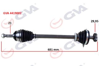 KOMPLE AKS SOL DACİA LOGAN-SANDERO 1.4-1.6 04-12 681MM resmi