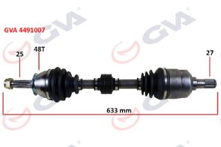 KOMPLE AKS SOL ACCENT ERA 06 1.5 CRDİ ABSLİ 48DİŞ 633MM resmi