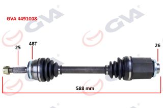 KOMPLE AKS SAĞ ACCENT ERA 06 1.5CRDİ ABSLİ 48 DİŞ 588MM resmi