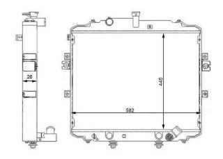 MOTOR SU RADYATORU H100 KAMYONET 2004> (580X44X26) resmi