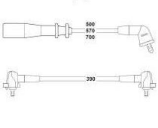 BUJİ KABLO TAKIMI HI-JET 8V (3 SİLİNDİR) resmi