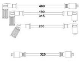 BUJİ+BOBİN KABLOSU DOĞAN SL-SLX-S-ŞAHİN S-KARTAL SL-SLX-S - UNO - TEMPRA - TİPO1.4 - 1.6 8V UZUNLAMA MOTOR resmi