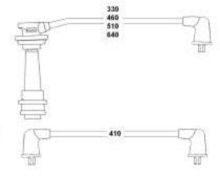 BUJİ KABLO TAKIMI SWİFT I 1.3 (4 SIL) SWİFT 1,3 GTI SA413 resmi