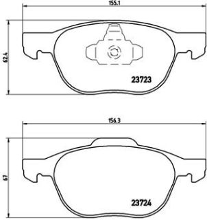 ÖN BALATA FOCUS 04 07 14 CMAX 1.6 TDCI 03 07 11 VOLVO S40 04 V50 04 C30 V70 MAZDA 3 5 resmi