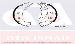 ARKA PABUÇ BALATA ALBEA 1.2 1.6 01 1.3JTD 03 07 DOBLO 01 1.2-1.6-1.9D 228X42 resmi