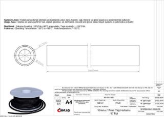 10.0MM X 17.0MM YAĞ HORTUMU ÜNİVERSAL E / TİPİ resmi