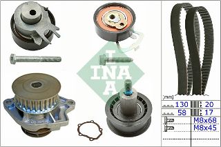 TRİGER SETİ+SU POMPASI (130) IBIZA/OCTAVIA//CADDİ/GOLF/POLO 1.4 16V 02- resmi