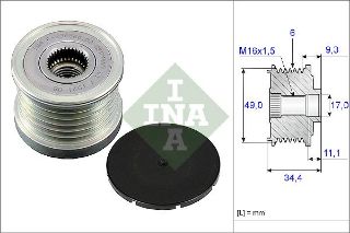 ALTERNATÖR RULMANI BMW E81 E87 E82 E88 E46 E90 E91 E92 E93 E60 E83 E84 E85 resmi