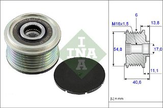 ALTERNATÖR KASNAĞI RULMANLI CLİO III-KNG-MGN II-MODUS-SCENIC-TWNG-NOTE-MİCRA-QASHQAI 1.5 DCİ resmi