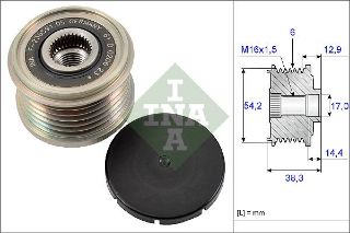 ALTERNATÖR KASNAĞI RULMANLI P206-207-307-308-406-407-PARTNER-C2-C3-C4-C5-C8-XSARA 1.4-1.6-2.0HDI resmi