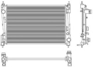 RADYATÖR PUNTO EVO 08-12 1.3 DMTJ MEK AC /- 620X391X16 resmi