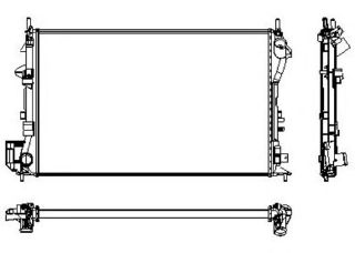 SU RADYATORU ( KLIMALI ) ( OPEL : VECTRA C 1.6 Z16XE 02--06 ) resmi