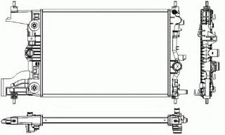 RADYATÖR ASTRA J 09 1.6 OTO AC KLİMASIZ 580X382X28 resmi