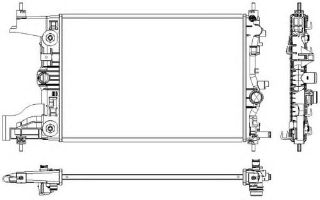 RADYATÖR ASTRA J 09 1.6 CRUZE 09 1.6-1.8 OTO AC KLİMASIZ 580X382X18 resmi