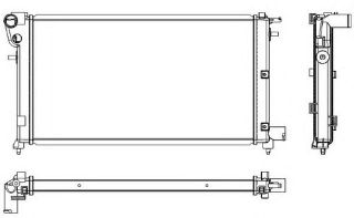 RADYATÖR SAXO 96-01 106 96 1.5D AC KLİMASIZ MEK 530X286X28 resmi