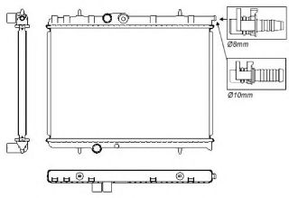 RADYATOR KLIMALI ( PEUGEOT : 206 1.4 1.6 98-- ) resmi