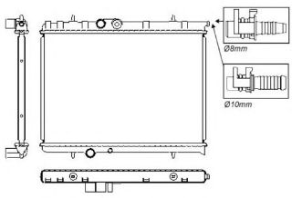 RADYATÖR 307 02 XSARA 00-05 1.6 16V AC KLİMASIZ OTOM 536X378.6X18 resmi