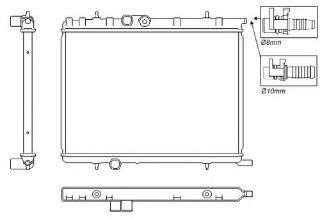 RADYATOR KLIMALI KLIMASIZ ( PEUGEOT : 307 1.4HDI 2.0 2.0HD 01-- ) resmi