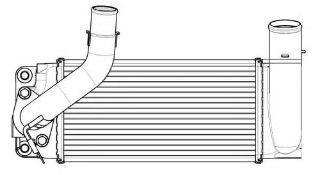 TURBO RADYATÖRÜ İNTERCOOLER AURIS 1.4 D-4D 07 MEK.ŞANZ./ AC /- 275X130X64 resmi