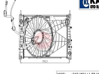 SU RADYATORU+FAN+DAVLUMBAZ MODUL LİNEA 1.3 JTD KLIMALI 1 SIRA ALB SISTEM resmi