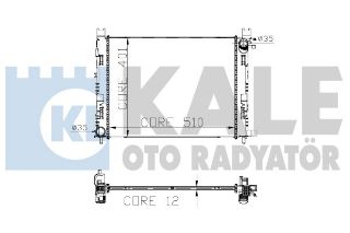 SU RADYATÖRÜ CLİO IV/CAPTURE/SYMBOL/SANDERO/LOGAN/LODGY DOKKER 0.9TCE-1.2 16V 1.5DCI 1.6 12MM 510X401X12 1 SIRA ALB SISTEM resmi