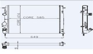 SU RADYATÖRÜ RENAULT MEGANE 2.0I 16V CLASSIC 1.4I 16V 2 SIRA AL+PL ALIMINYUM resmi