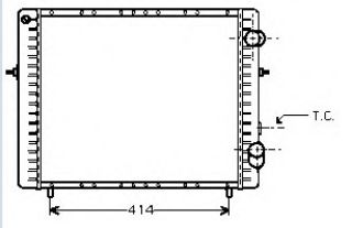 SU RADYATÖRÜ RENAULT CLİO 1.9 TDI/RN/RL/RT 97-98 AC AL/PL/BRZ resmi