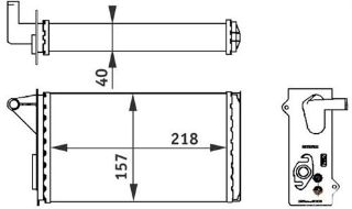 KALORİFER RADYATÖRÜ UNO 218X157X40 2 SIRA AL PL SİSTEM resmi