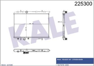 SU RADYATÖRÜ PEUGEOT 307 / XSARA 2.0I 16V / 1.9D / 2.0 HDI AL/PL/BRZ resmi