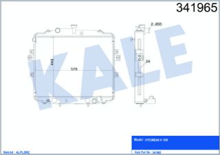 SU RADYATÖRÜ HYUNDAİ H-100 2.5TDI AL/PL/BRZ MANUEL resmi