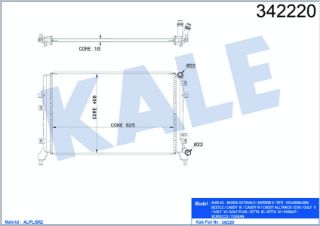 SU RADYATÖRÜ VW OCTAVIA-SUPERB-YETI/BEETLE / CADDY III / EOS / GOLF PLUS / GOLF V / GOLF VI / LETTA III / JETTA IV / PASSAT / SCIROCCO / TOURAN 1.2 TSI / 1.4 TSI 07-> AL/PL/BRZ MANUEL-OTOMOTIK resmi