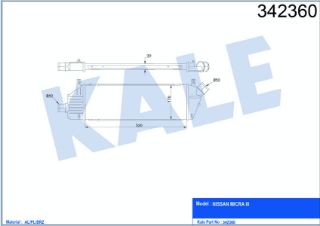 TURBO RADYATÖRÜ NISSAN MICRA III 1.5DCI 03<10 [BRAZING] [520×170×30] resmi