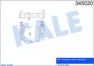 TURBO RADYATÖRÜ NISSAN NOTE 06=> NV200 10=> 1.5DCI RENAULT CLIO III MODUS 1.5DCI 10=> [BRAZING] [210×202×62] resmi