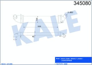 TURBO RADYATÖRÜ LOGAN MCV SANDERO 1,5DCI K9K resmi