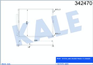 KLİMA RADYATÖRÜ TOYOTA LAND CRUISER 3.0 D-4D 4.0 03>10 resmi