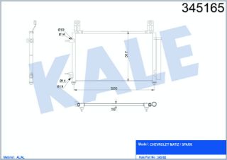 KLİMA RADYATÖRÜ MATİZ SPARK 1.0 1.2 05 + resmi