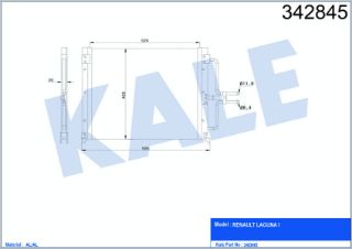 KLİMA RADYATÖRÜ LAGUNA I 1.8 2.0 16V 94> resmi