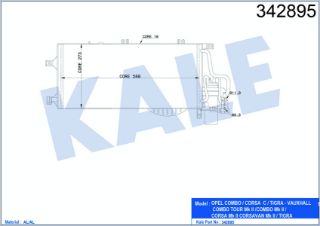 RADYATÖR KLİMA CORSA C / COMBO 03=> 1.3-1.7 CDTI KURUTUCU İLE resmi