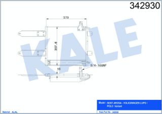 KLİMA RADYATÖRÜ VOLKSWAGEN LUPO POLO VARIANT AROSA 1.0 1.2 TDI 1.4 16V 1.4 FSI 1.6 GTI 1.7 SDI 98>05 resmi