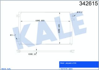 KLİMA RADYATÖRÜ JAGUAR S-TYPE   3.0 V6 4.0 V8 99>07 resmi