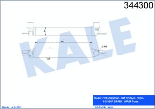 TURBO RADYATÖRÜ İNTERCOOLER FİORİNO BİPPER NEMO   540X82X64 resmi