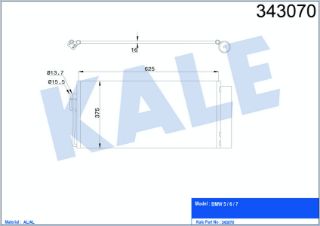 KLİMA RADYATÖRÜ M472-N47N-N57-M57N E60-E61-E63-E64-E65-E66 44107 resmi