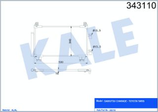 RADYATÖR KLİMA YARİS 06-12 1.0 - 1.3 resmi