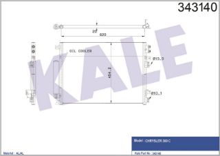 KLİMA RADYATÖRÜ CHRYSLER 300 C TOURING 2.7 3.5 5.7 AWD 04>12 YAĞ SOĞUTUCULU resmi